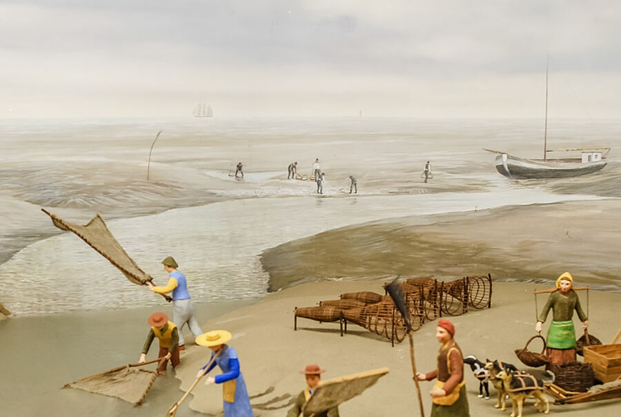 Das Diorama der Wattenmeerlandschaft im Museum für Wattenfischerei