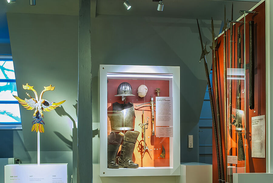 Exponate aus der Zeit des 30jährigen Kriegs in der Abteilung zur Stadtgeschichte im Museum NIenburg