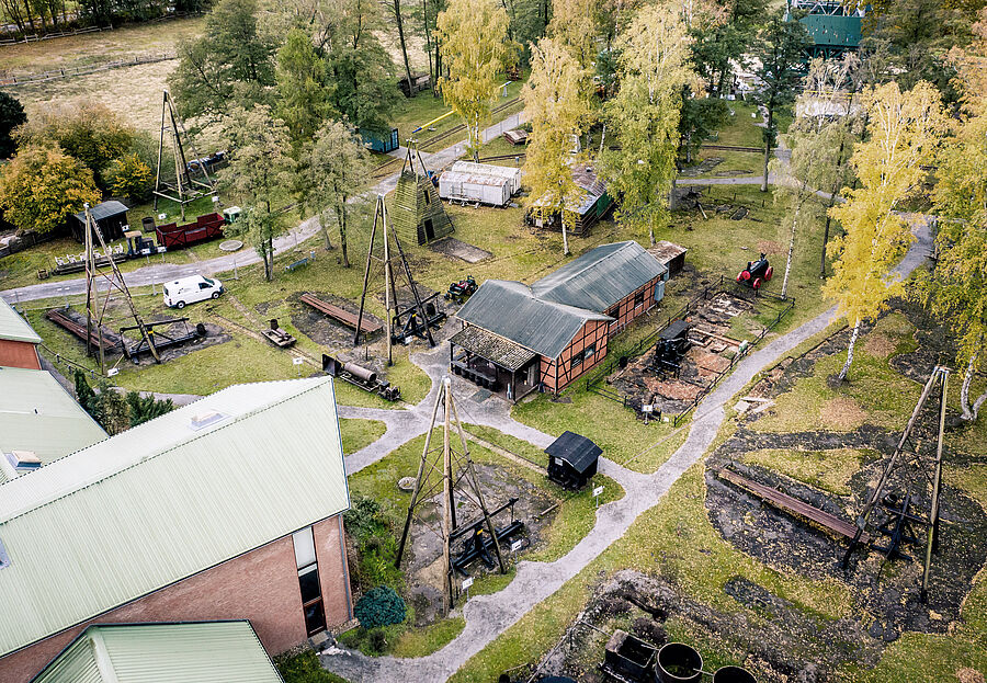 Luftaufnahme des Deutschen Erdölmuseums Wietze