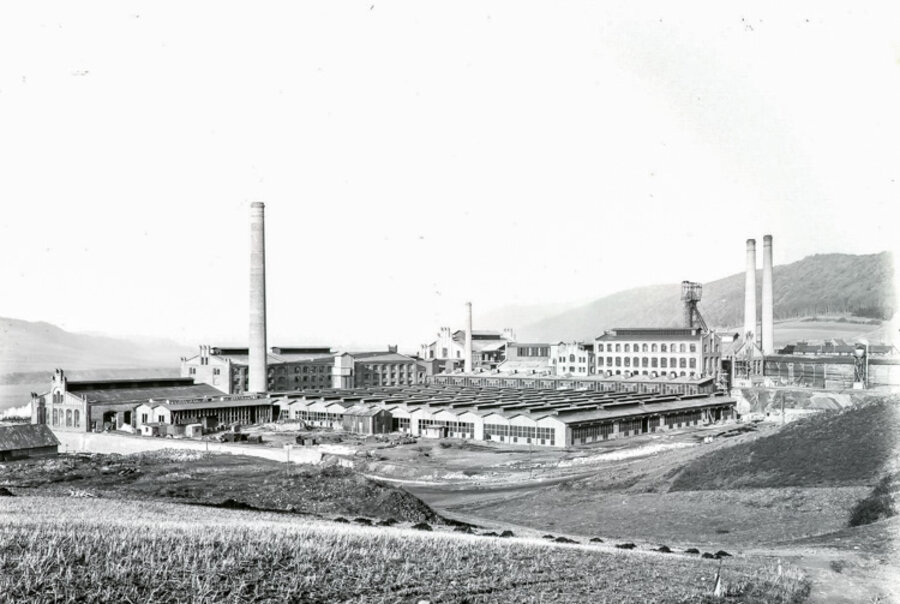 Fotografie Schachtanlage Hohenzollern 1901 im Museum Freden
