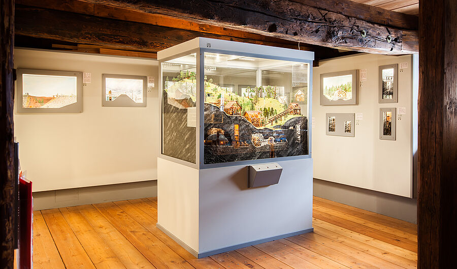 Blick in die Ausstellung des Zinnfiguren-Museums