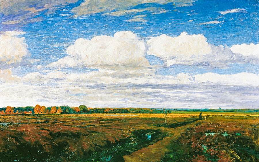 Ein Gründer der Künstlerkolonie Worpswede: Hans am Ende - Weites Land, um 1900