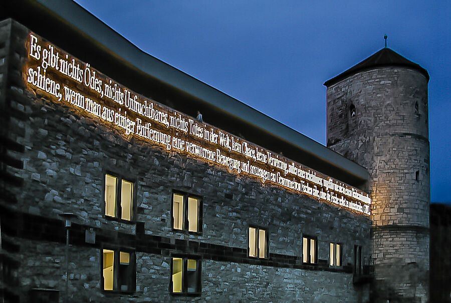 Museumsansicht mit Beginenturm von der Leine aus gesehen