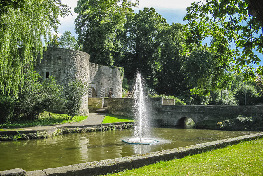 Die Wasserburg in Coppenbrügge, ehemaliger Sitz der Grafen von Spiegelberg