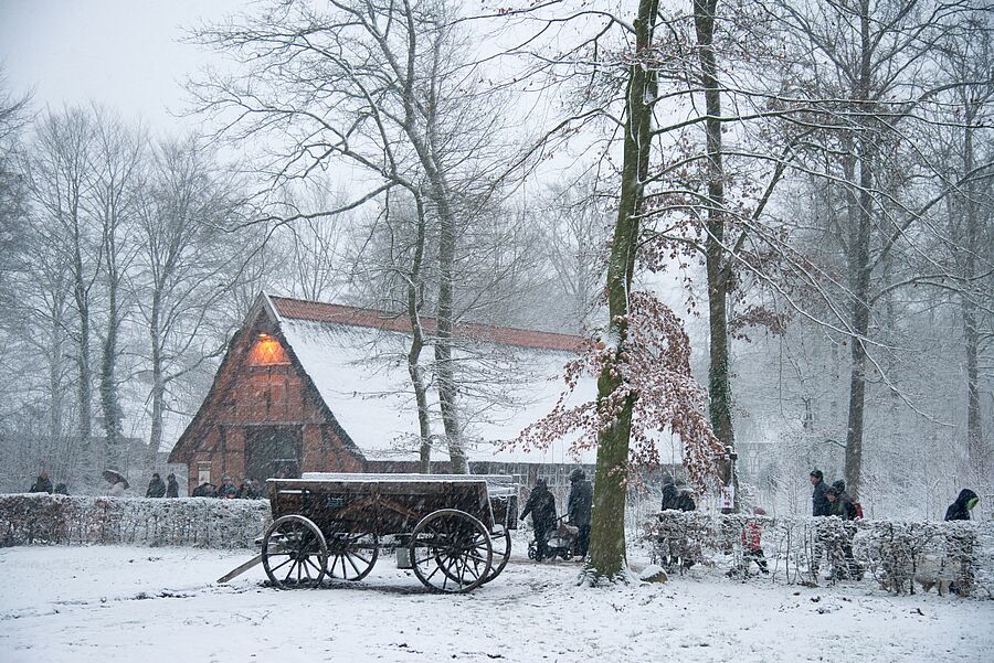 Doppelheuerhaus im Winter