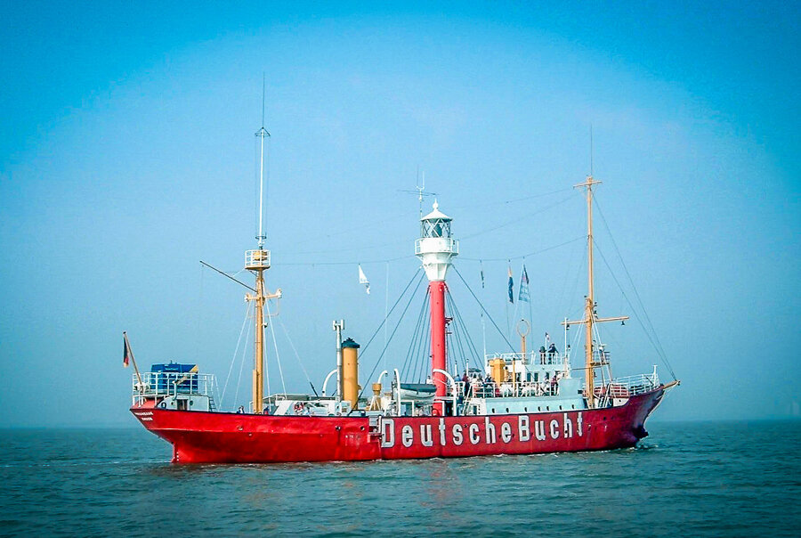 Museums-Feuerschiff auf Gästefahrt