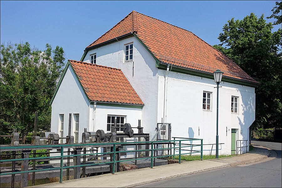 Außenansicht der Museumsmühle Hasbergen