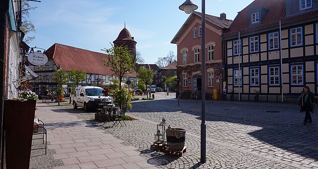 Ansicht Waldemarturm vom Marktplatz Dannenberg aus