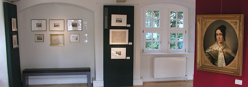 Blick in die Ausstellung "Georg Osterwald", Foto: Die Eulenburg - Museum Rinteln Blick in die Ausstellung "Georg Osterwald"