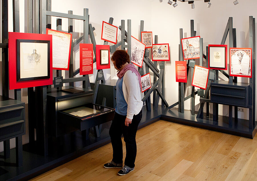 Blick in die Ausstellung des Hoffmann-von-Fallersleben-Museums