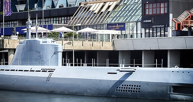 Außenansicht des Technikmuseum U-Boot Wilhelm Bauer