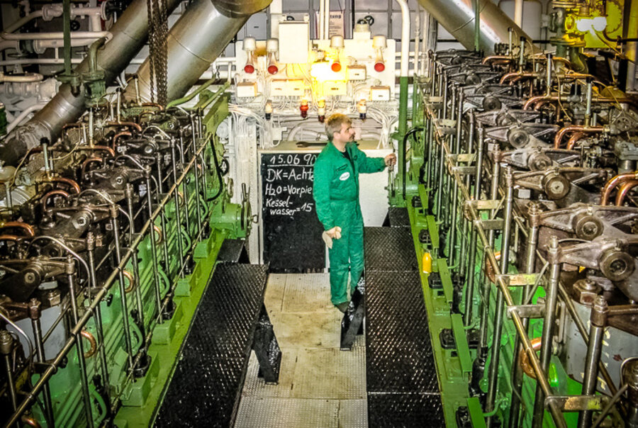 Der Maschinenraum der FMS GERA - Innenansicht