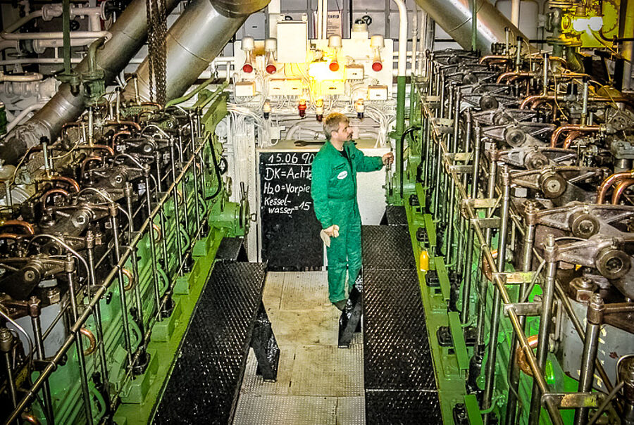 Der Maschinenraum der FMS GERA - Innenansicht