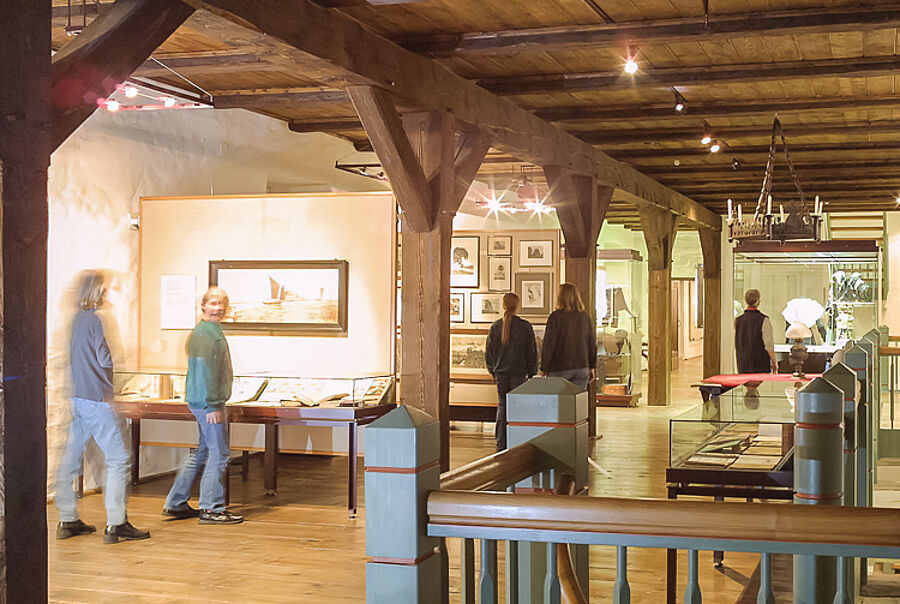 Blick in die Ausstellungsräume im Obergeschoss des Museums Kloster Zeven