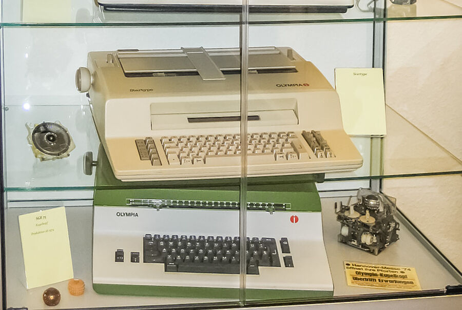 Schreibmaschinen im Olympia-Museum