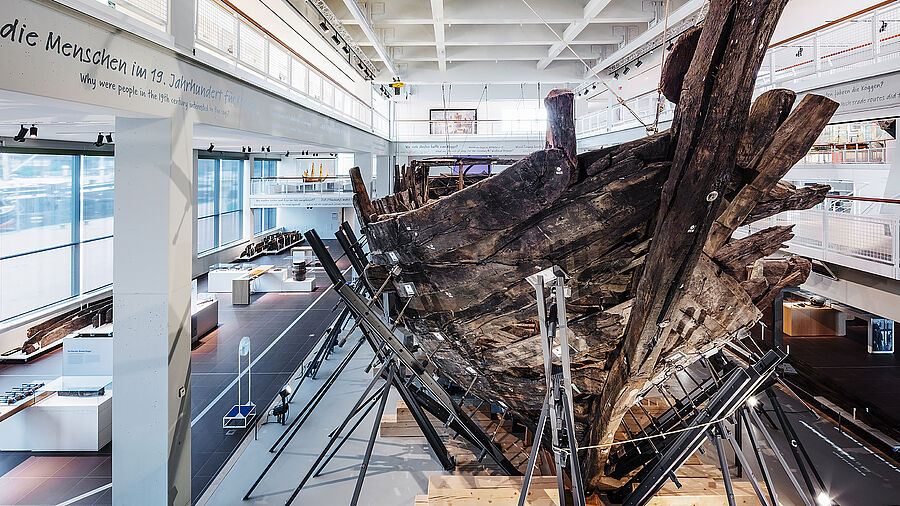 Das Wrack der Kogge aus dem Jahr 1380.