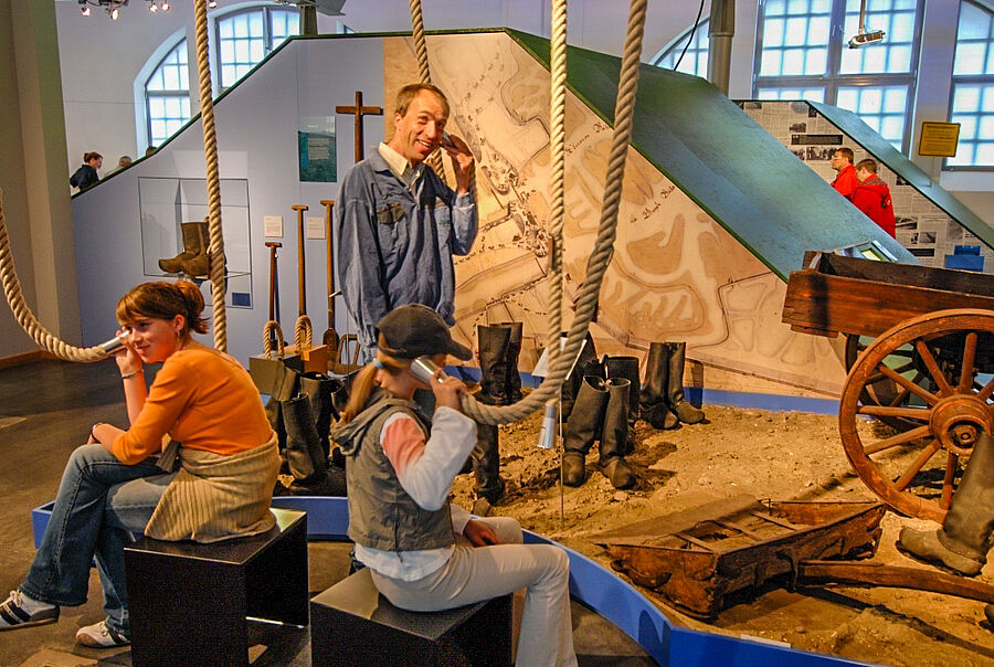 Deichbaustelle im Ausstellungsbereich "Lebensraum Küste"