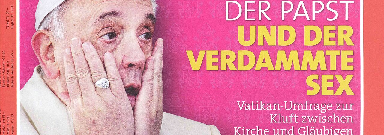 Zeitschrift DER SPIEGEL 5/2014, "Der Papst und der verdammte Sex" © DER SPIEGEL 5/2014; http://www.spiegel.de/spiegel Titelbild der Zeitschrift "Spiegel" 5/2014