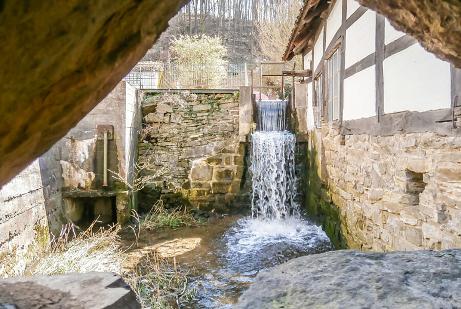 Wasserüberfall, wo in Kürze wieder ein oberschlächtiges Wasserrad errichtet werden soll