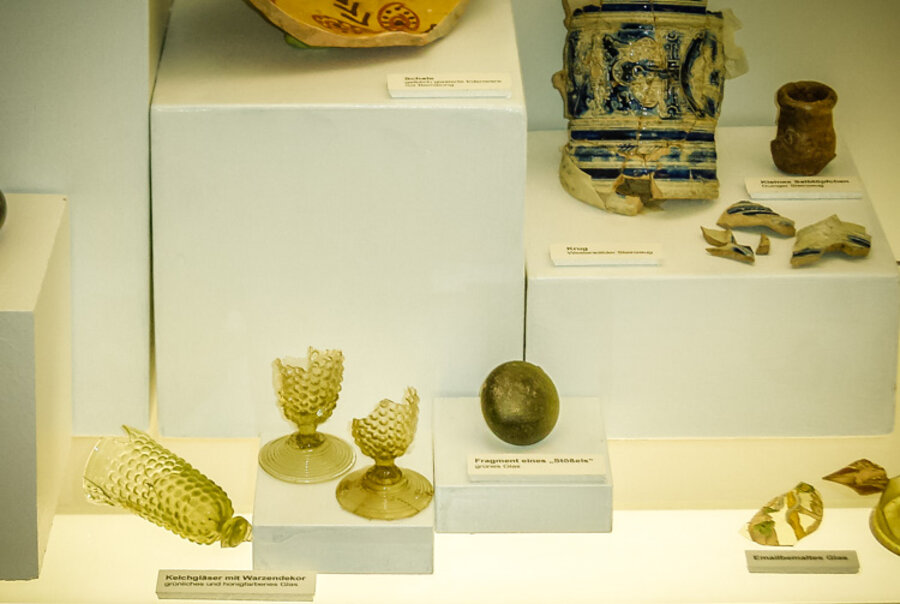 Grabungsfunde in der Ausstellung
