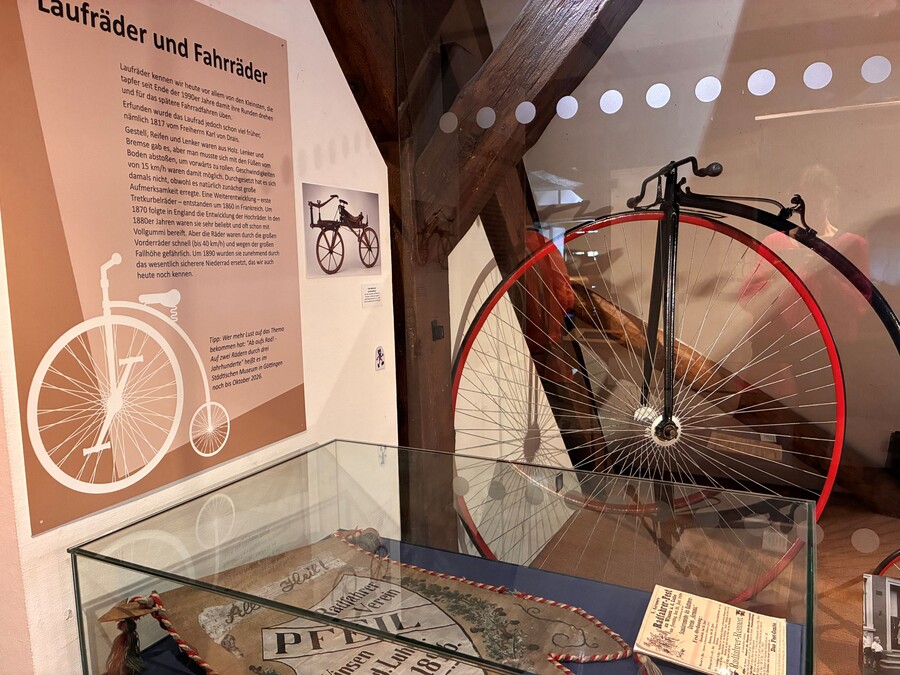Der Weg zum heutigen Fahrrad begann mit dem ersten Laufrad 1817, (c) Museum im Marstall