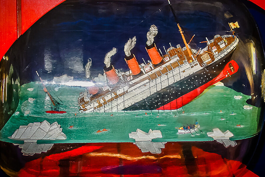 Modell: Untergang der Titanic