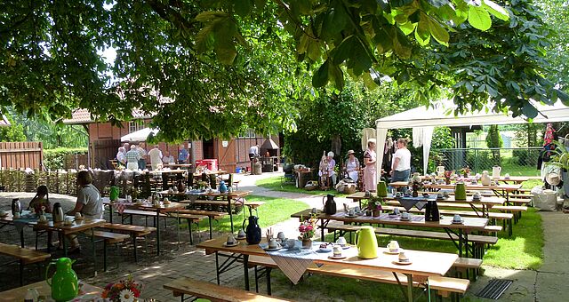 Der Kaffeegarten der Heimatstube Wietzen