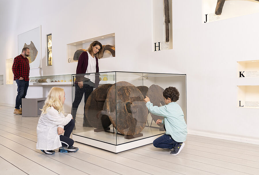 Moorfunde in der Dauerausstellung im Landesmuseum Natur und Mensch