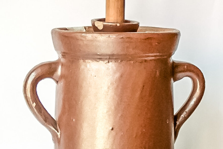 Butterfass, Steinzeug, Duingen 19. Jahrhundert - Töpfermuseum Duingen