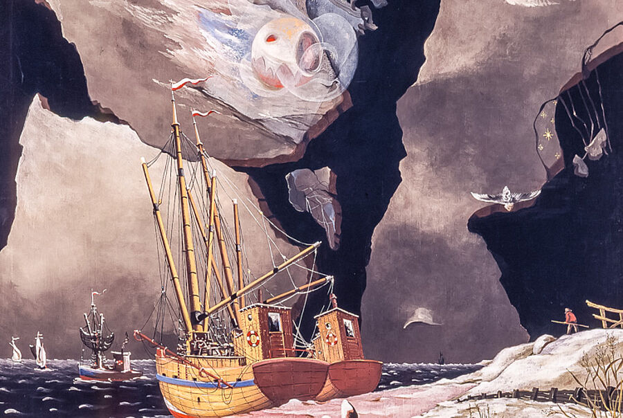 Der Kosmos kann zerstört werden, der Himmel nicht (Ausschnitt), 1953, Franz Radziwill