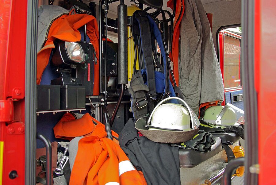 Historische Feuerwehrfahrzeuge im Feuerwehrmuseum Marxen