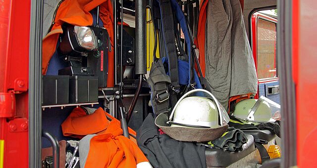 Historische Feuerwehrfahrzeuge im Feuerwehrmuseum Marxen